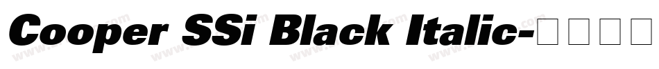 Cooper SSi Black Italic字体转换